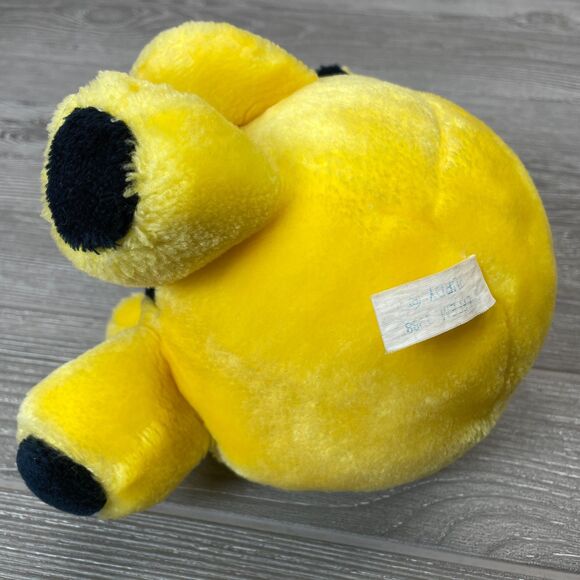 Vintage 1988 Effem Purdy Cat Plush 8in Black and Yellow Doudou Stuffed Animal - Picture 7 of 9